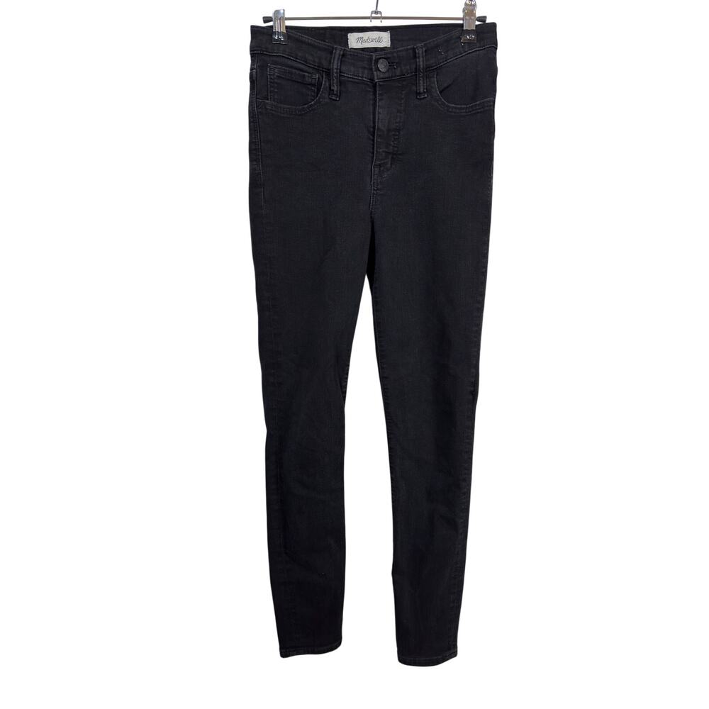 Madewell Roadtripper Skinny Jeans Womens 26 Black High Rise Stretch